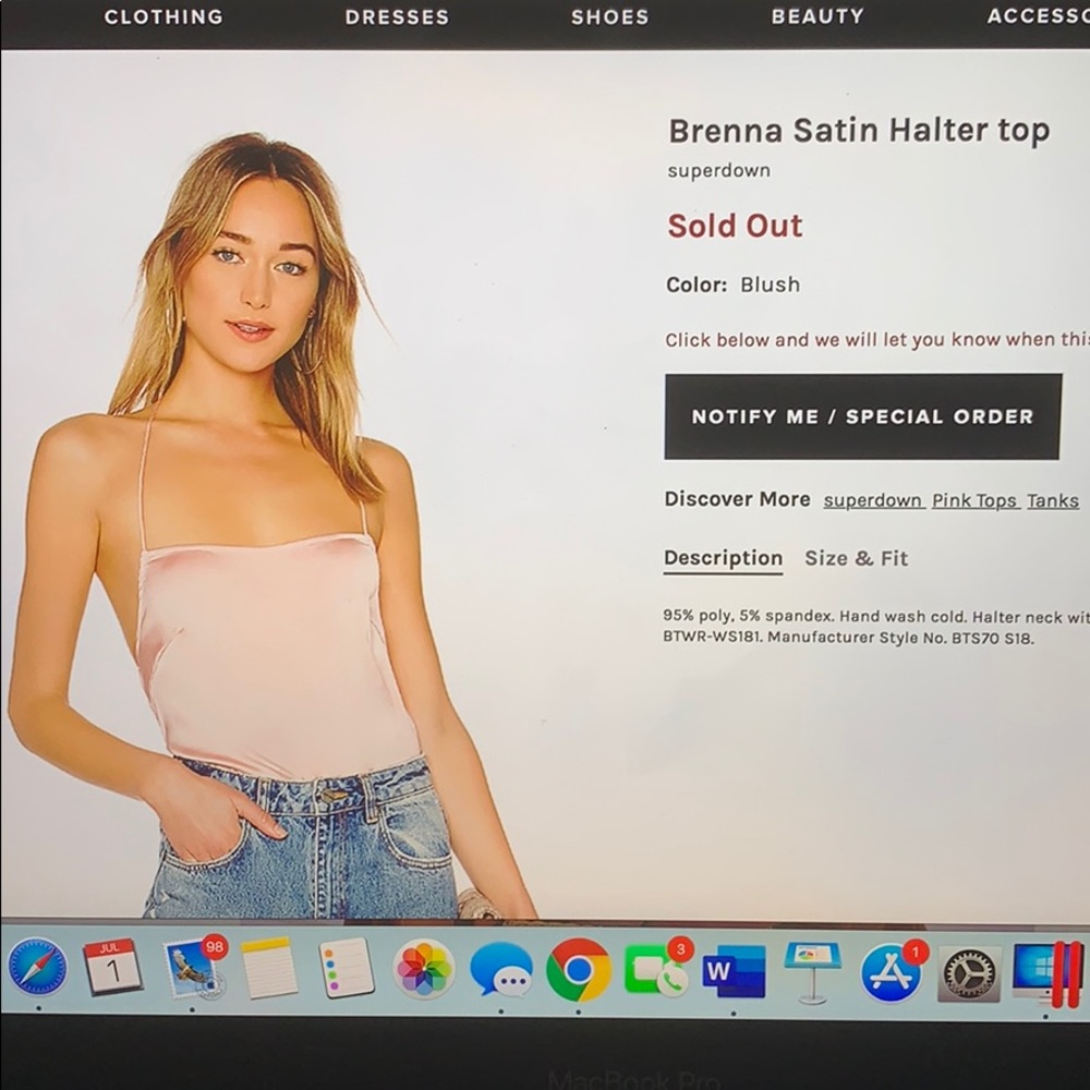 Brenna Satin Halter Top